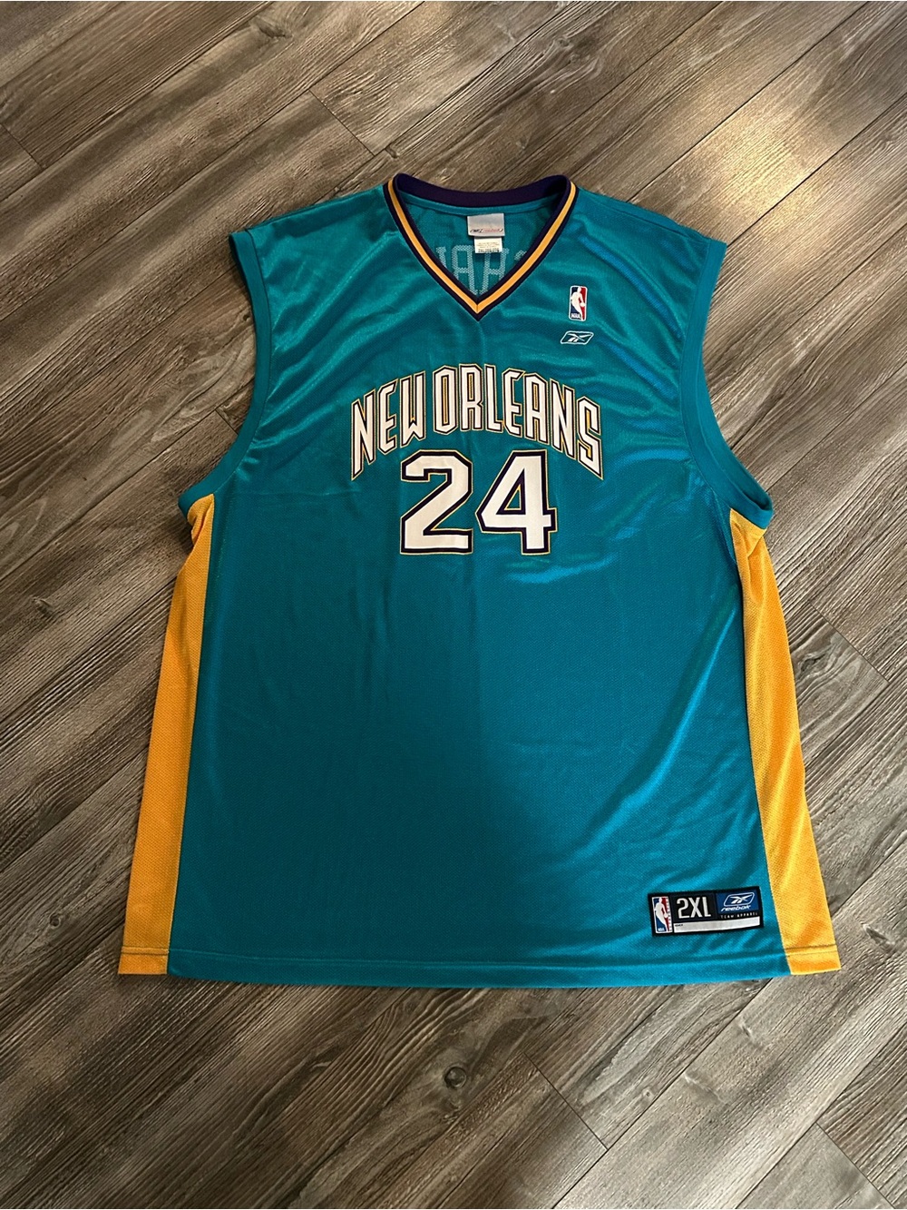 Jamal Mashburn New Orleans Hornets NBA Basketball Reebok Jersey Size XXL